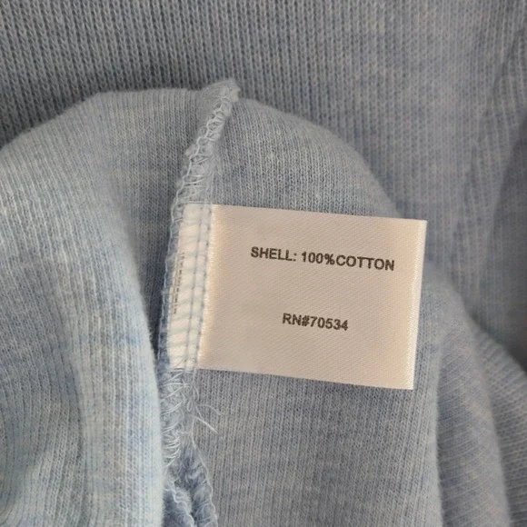 Orvis Womens Signature Floral Trim Quarter Zip Sweatshirt Blue, Size Med, Ribbed - Picture 12 of 13